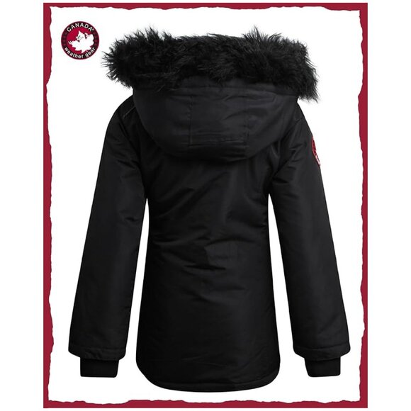 CANADA WEATHER GEAR Girls Winter Coat Large (14/16) Black NWT - Picture 2 of 9